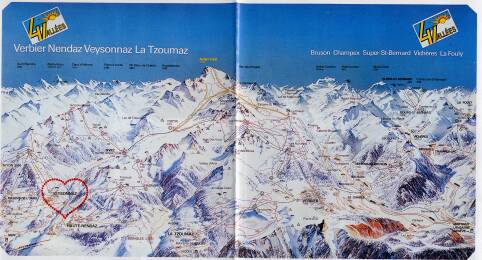 Das Ski-Gebiet von Veysonnaz (4 Valles)